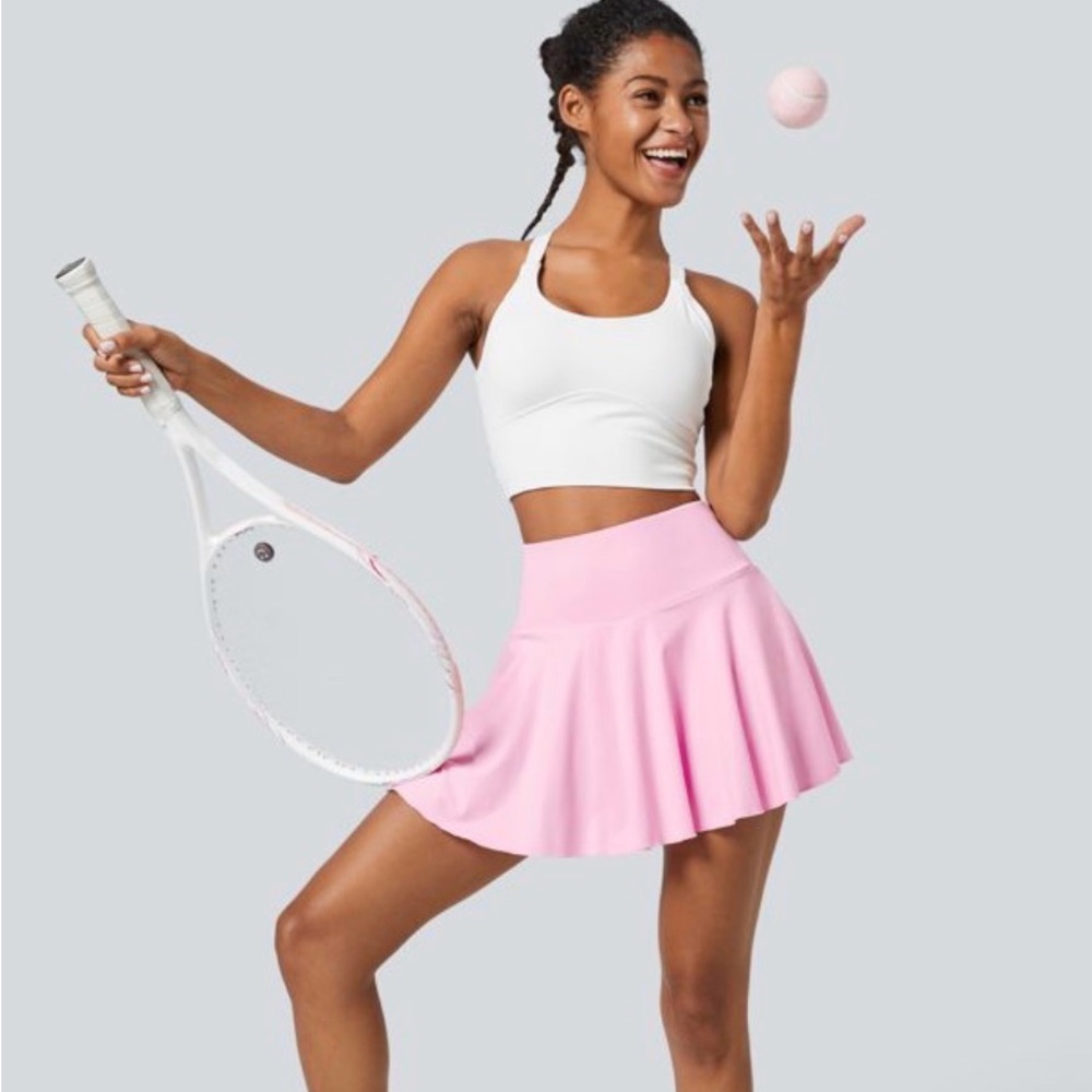 HALARA Women’s SoftlyZero Airy 2:1 Pocket Pink Tennis Skirt XL